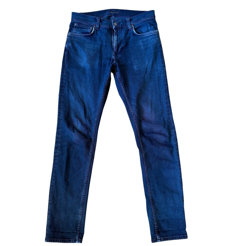 Nudie Jeans Co. Men's Dark Wash Slim Fit Casual Denim Pants